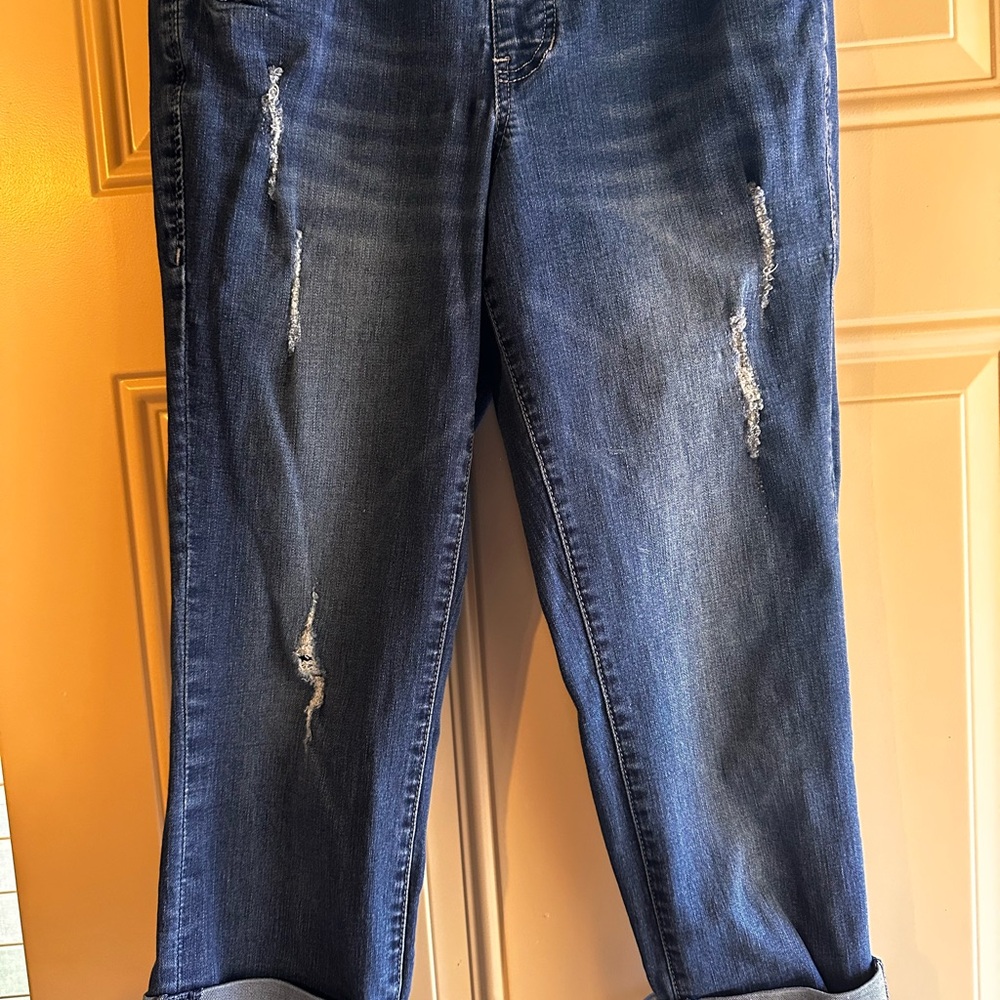 Jag Jeans Dark Blue Distressed Women Jeans